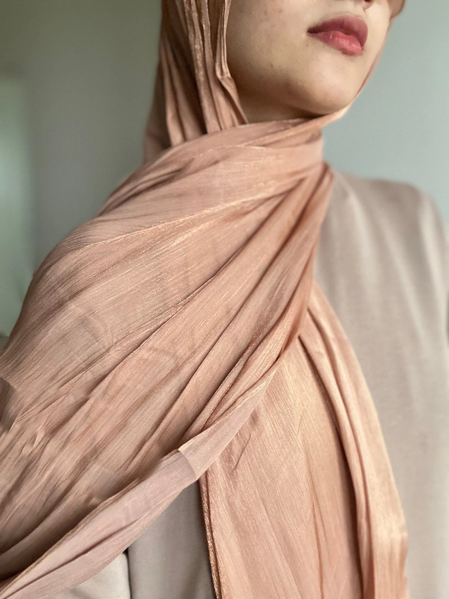 SHIMMER ORGANZA HIJABS Aishathemodestcouture