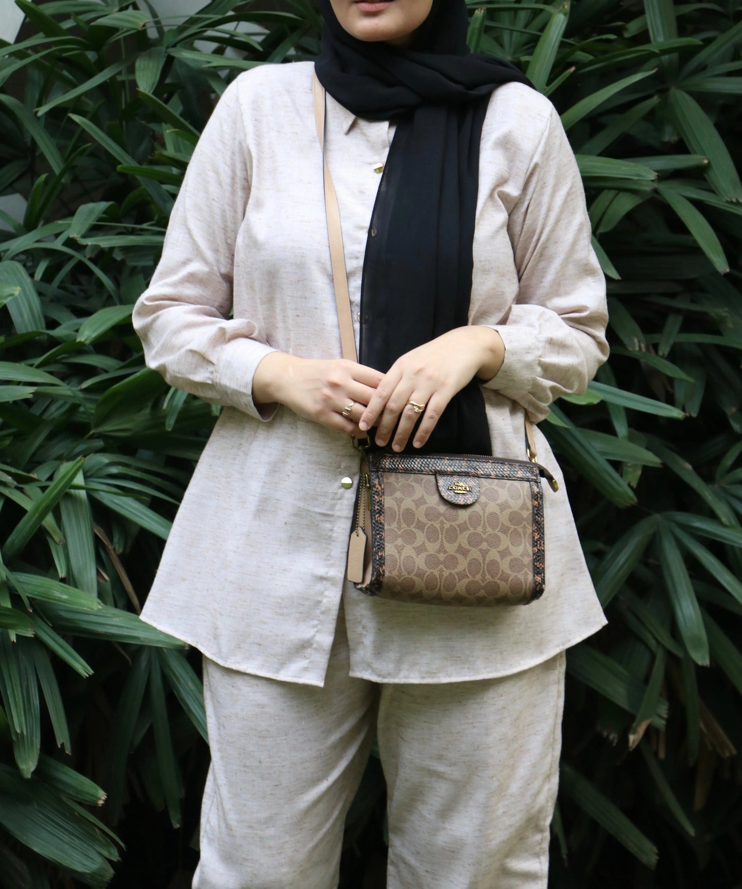 Beige khaadi co ords Aishathemodestcouture