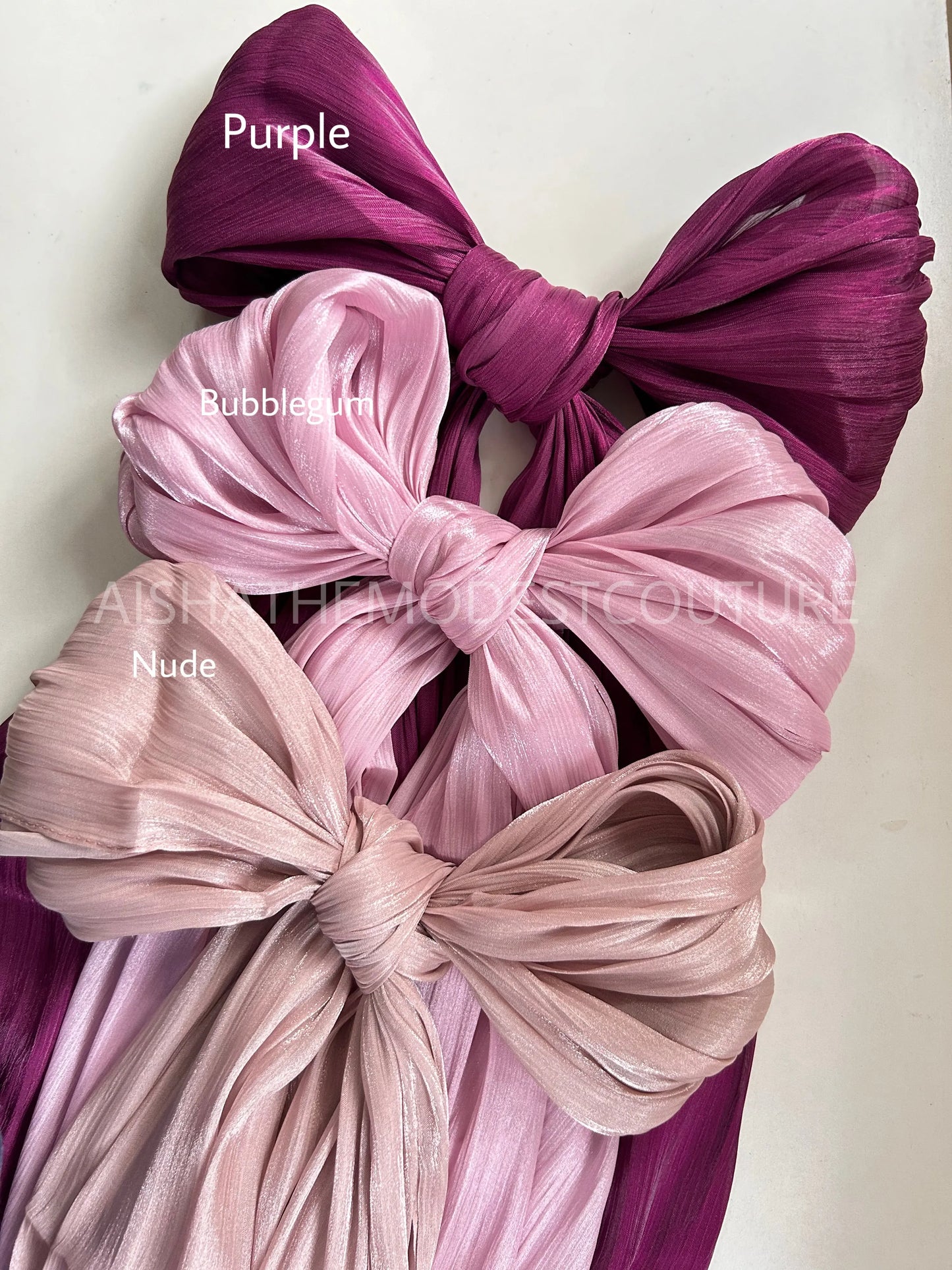 SHIMMER ORGANZA HIJABS Aishathemodestcouture