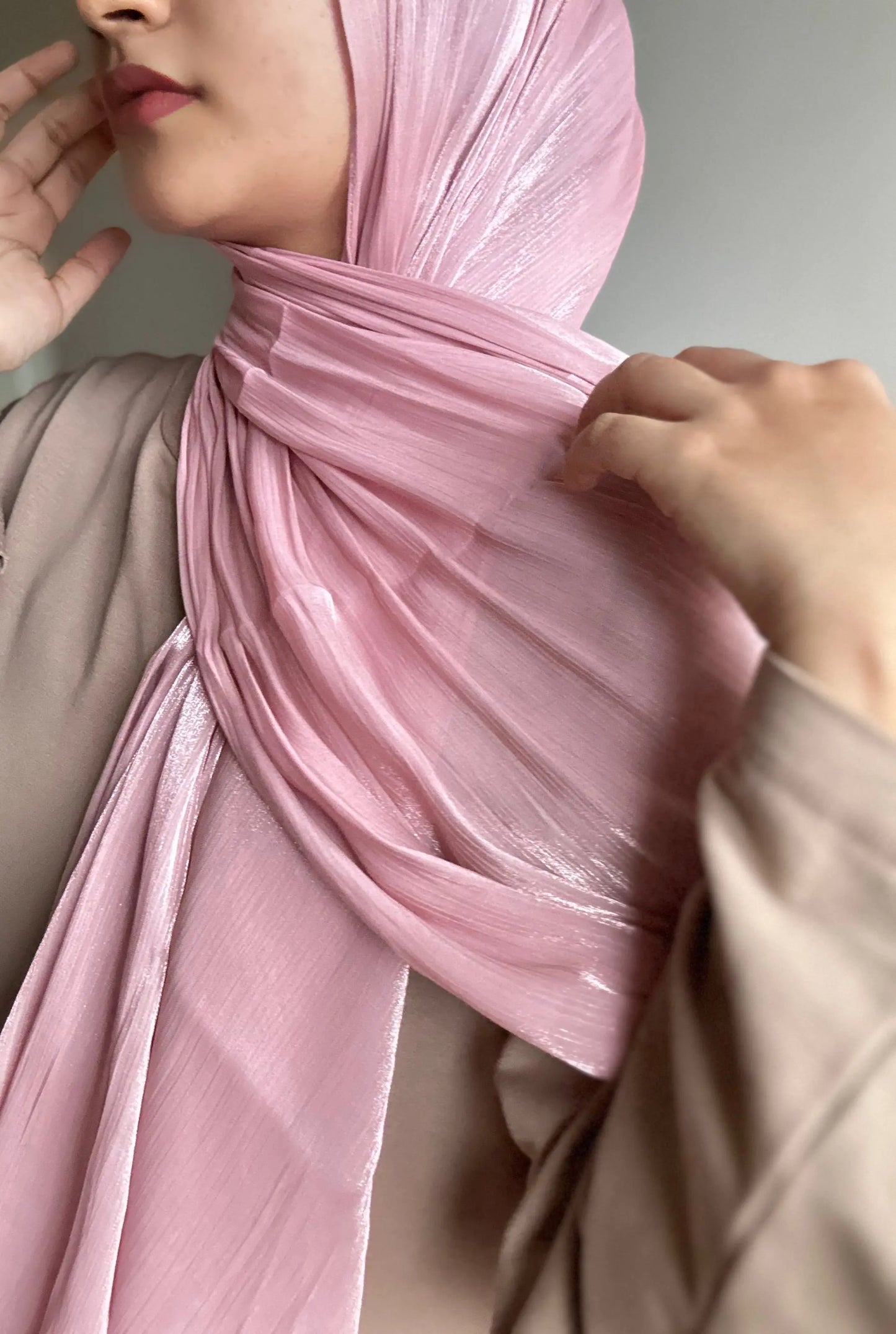 SHIMMER ORGANZA HIJABS Aishathemodestcouture