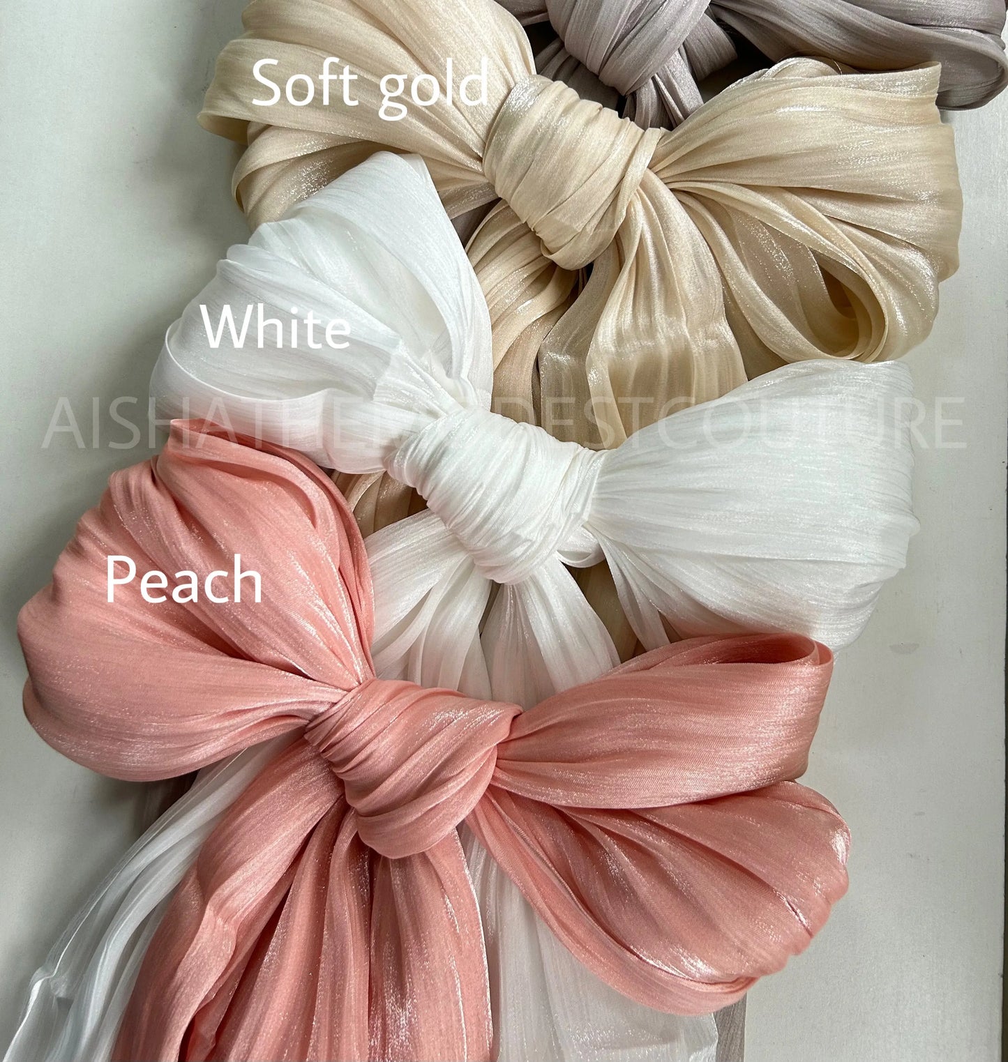 SHIMMER ORGANZA HIJABS Aishathemodestcouture
