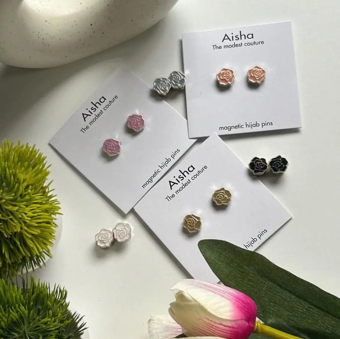 Rosette Magnetic Pins Aishathemodestcouture