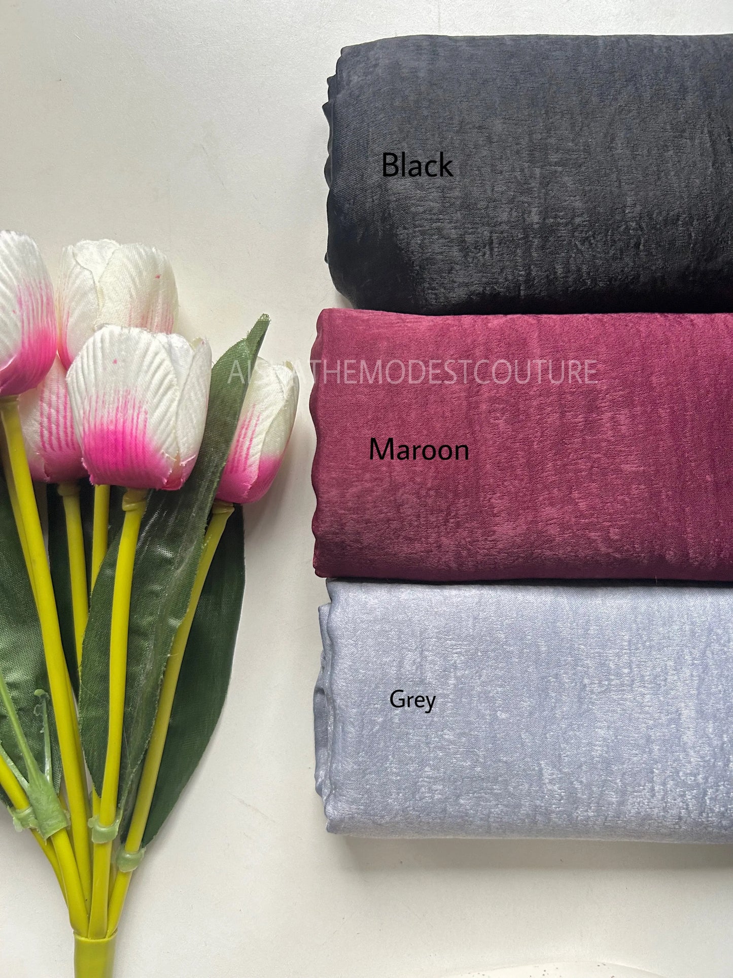 LUXE VELVET SATIN HIJAB Aishathemodestcouture