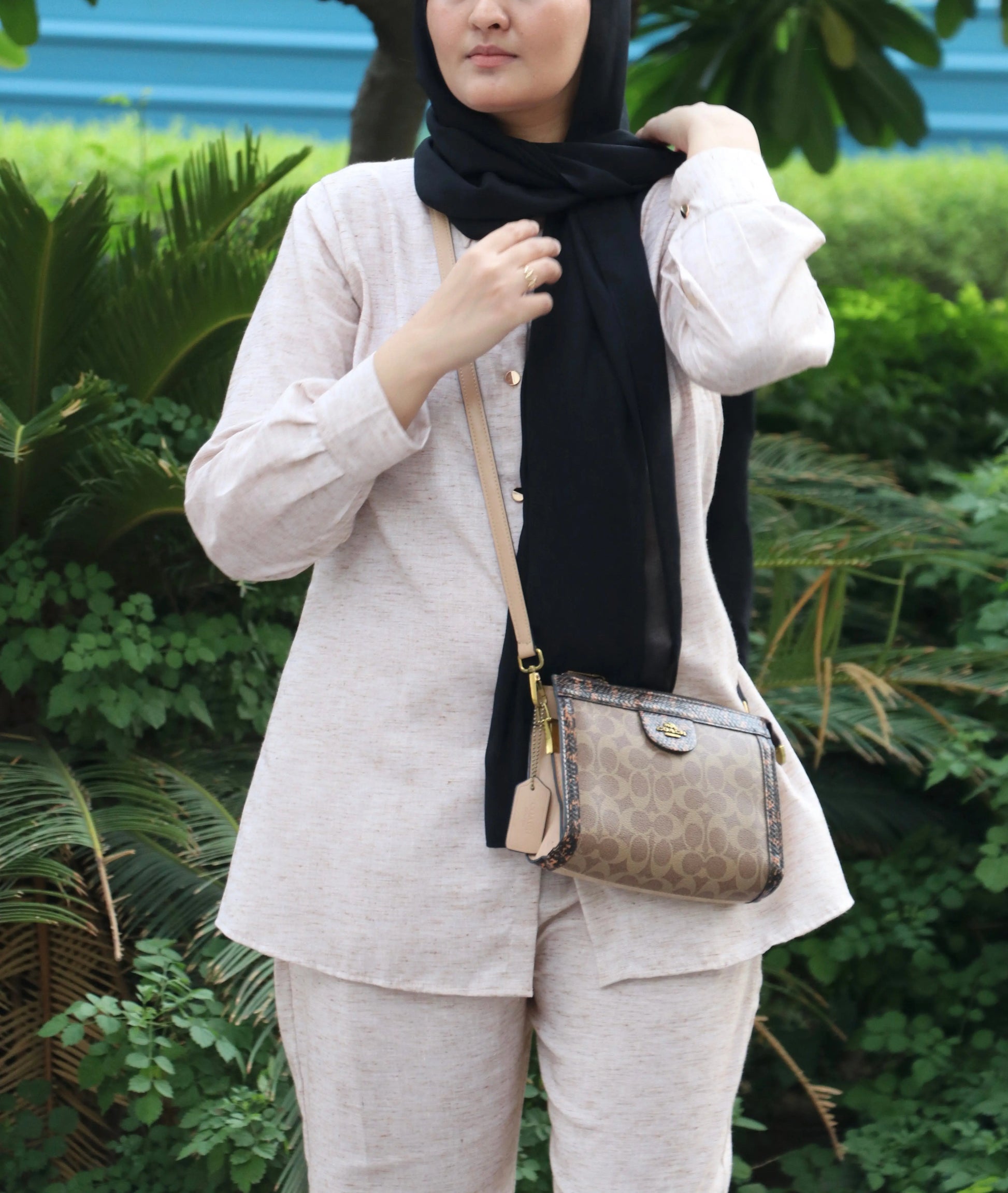 Beige khaadi co ords Aishathemodestcouture