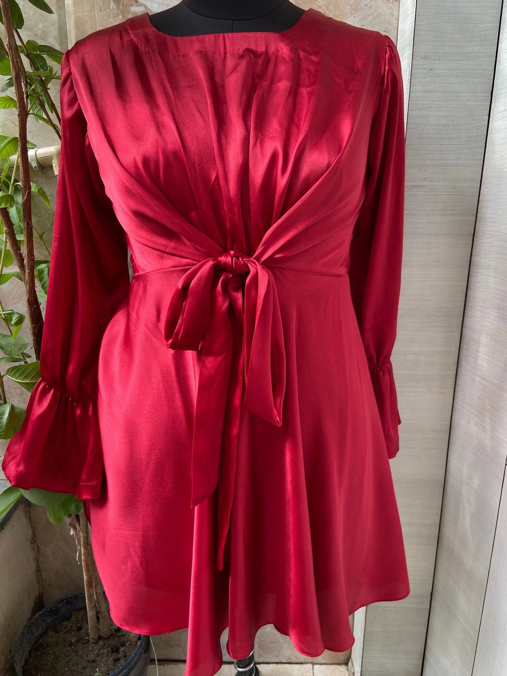 Satin tie tops Aishathemodestcouture