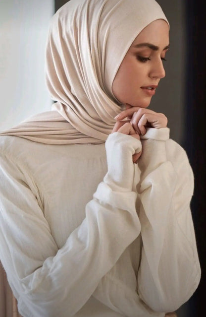 Plain jersey hijab Aishathemodestcouture