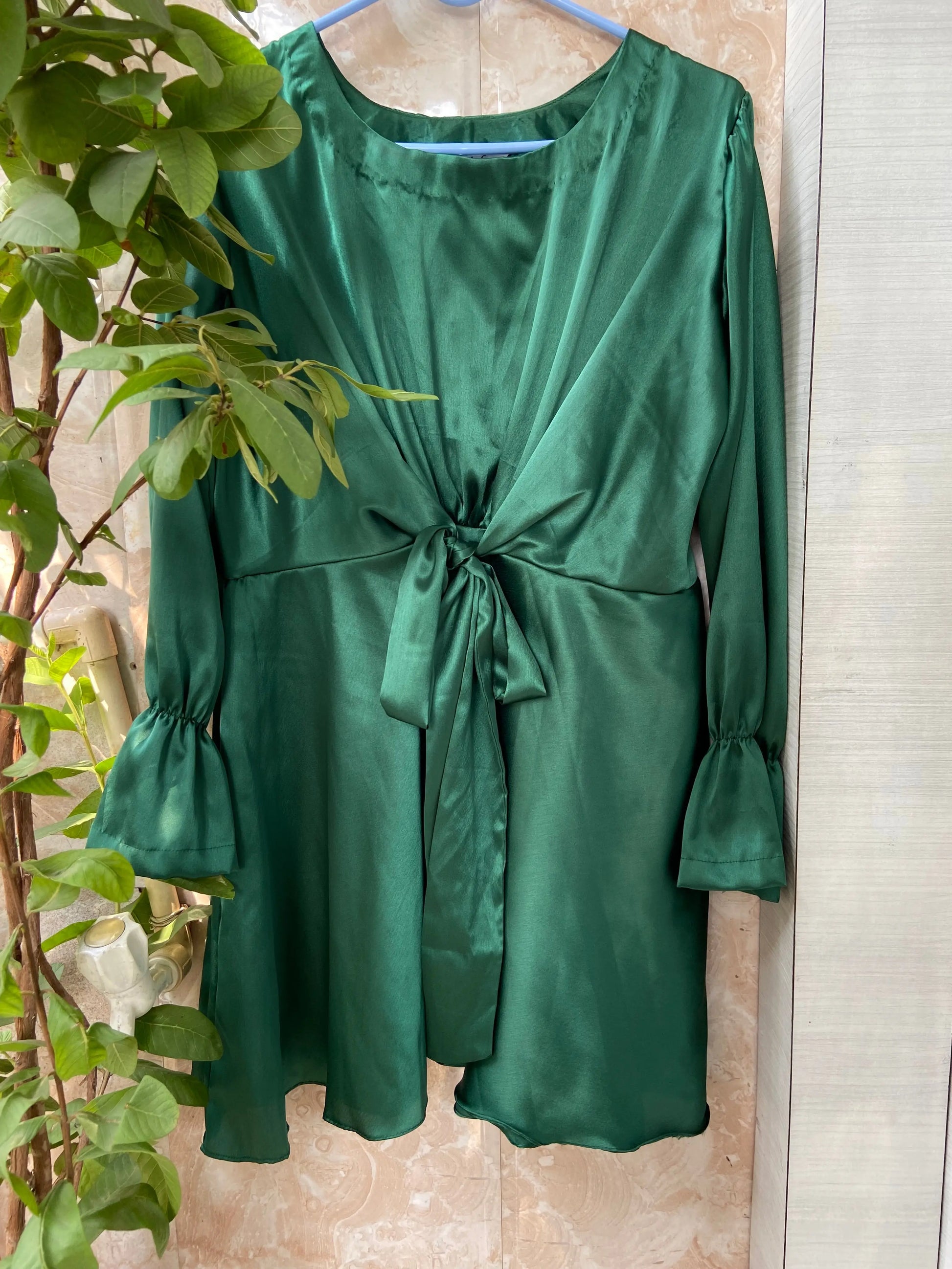 Satin tie tops Aishathemodestcouture