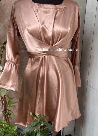 Satin tie tops Aishathemodestcouture