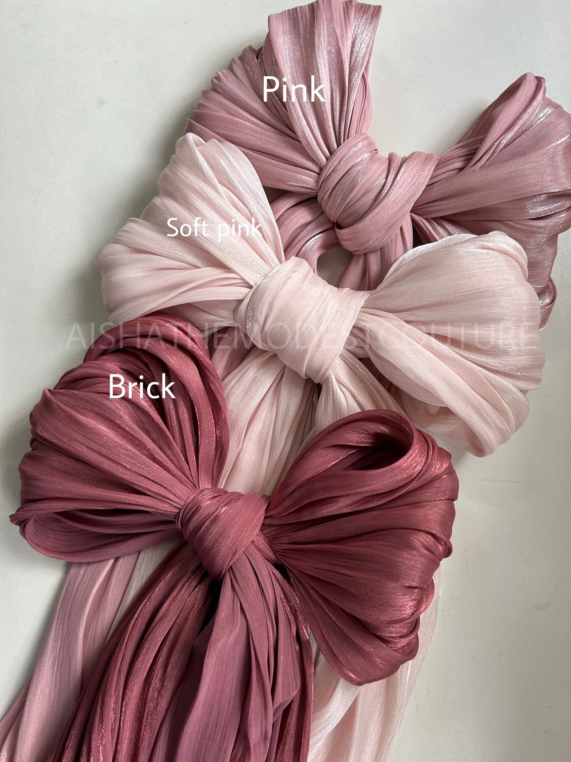 SHIMMER ORGANZA HIJABS Aishathemodestcouture