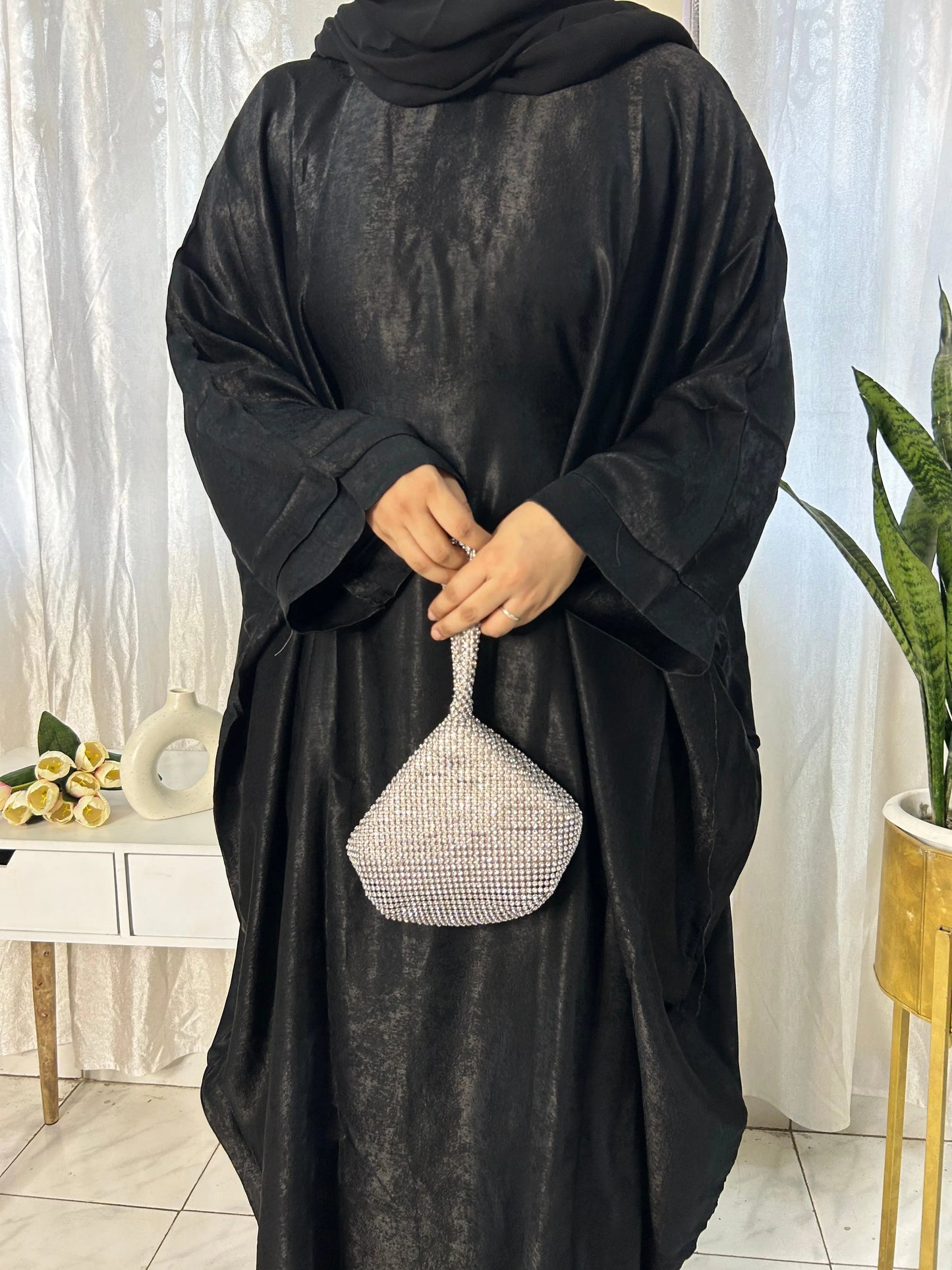 VELVET SATIN KAFTAN