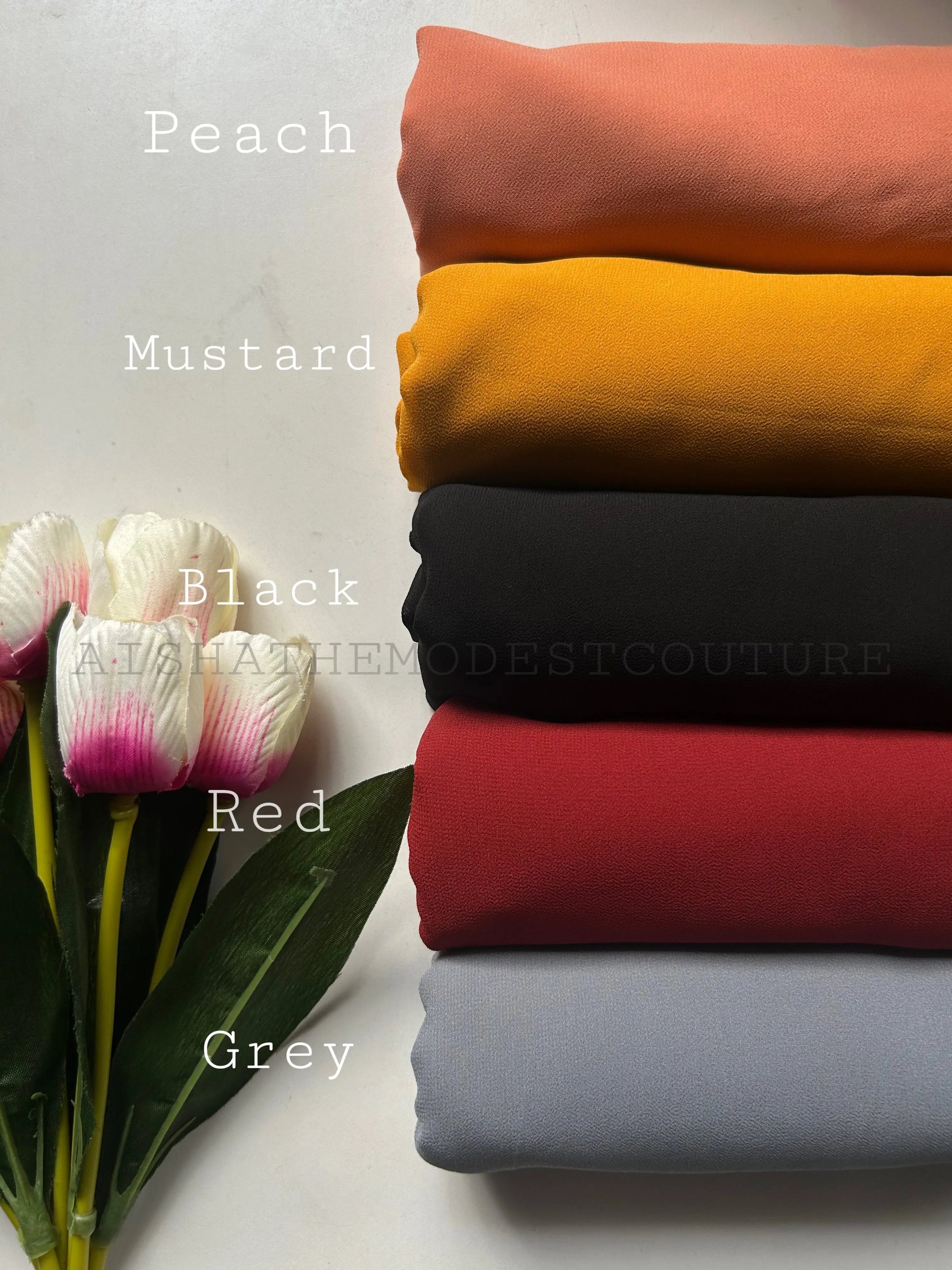 Premiun Georgette hijab Aishathemodestcouture