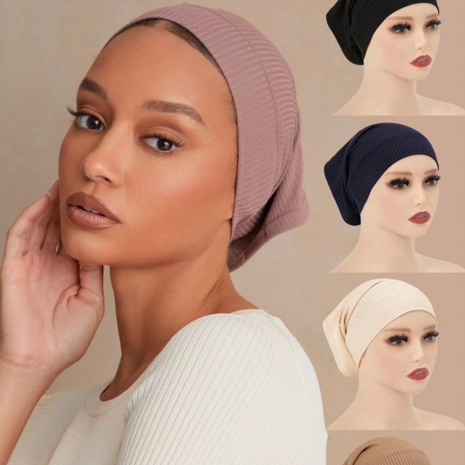 Ribbed under caps Aishathemodestcouture
